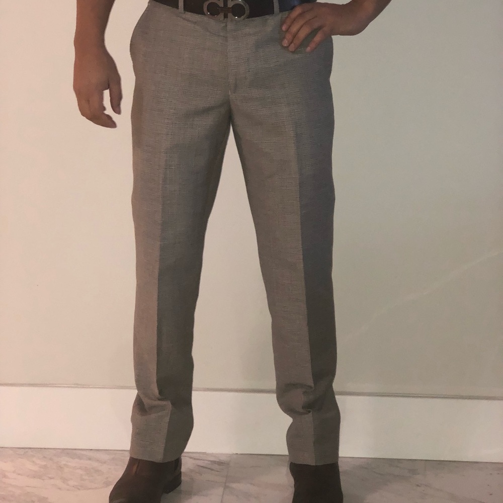 Men’s linen dress pants straight fit